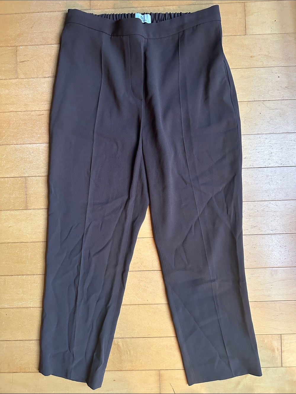 Babaton Straight-Leg Dress Pants in Dark Brown Sz 4